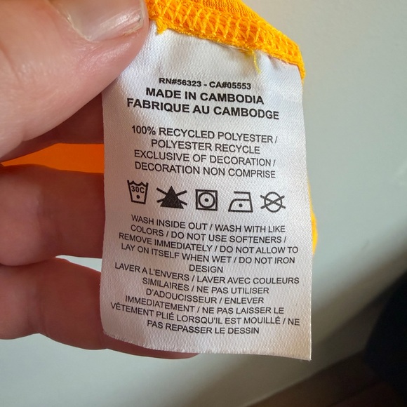 Nike Dri-Fit Yellow Running stank Top Size Large Athletic Sleeveless - Picture 6 of 6